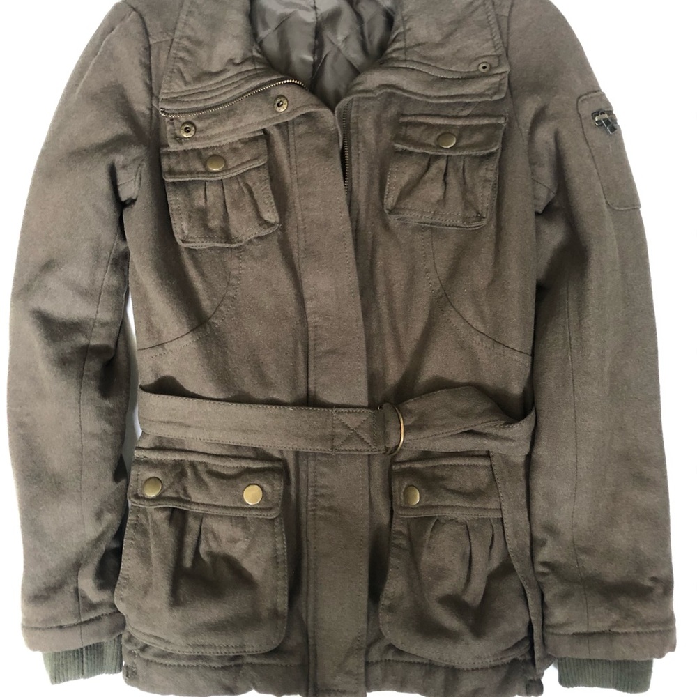 Military-inspired coat, Sz 4